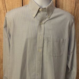 Blue and white striped Brooks Brothers button down